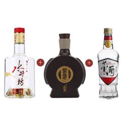 Dong jiu 董酒 水井坊臻酿八号500ml+董酒密藏430ml+窖藏1998白酒530ml