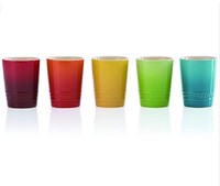 Le Creuset 酷彩 短款玻璃杯5件装 240ml 彩虹色