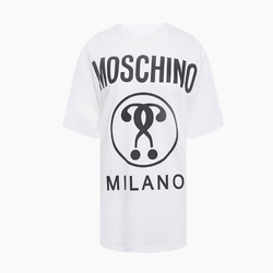 moschino 莫斯奇诺 女士全棉LOGO印花短袖T恤