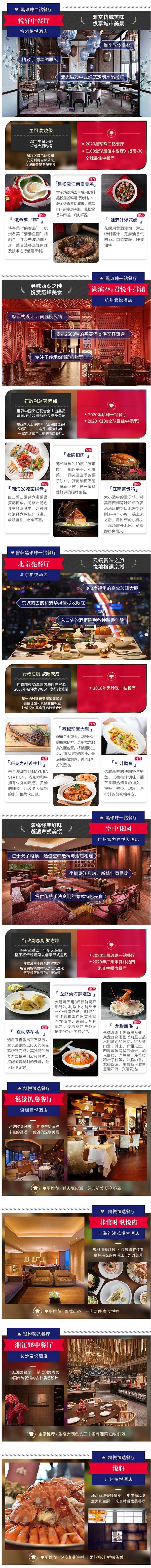 含黑珍珠餐厅！凯悦酒店集团 41店臻选餐厅代金券