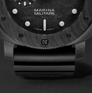 PANERAI 沛纳海 SUBMERSIBLE潜行系列 PAM00979 47mm 男士机械手表 黑盘 黑色橡胶表带 圆形