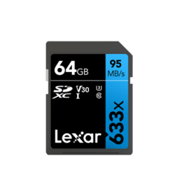 Lexar 雷克沙 633x SDXC UHS-I U3 SD存储卡 64GB