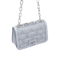 CHARLES & KEITH 女士链条翻盖锁扣单肩包CK2-80780996 灰色中号