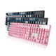 黑峡谷GK706 粉色机械键盘青轴茶轴红轴电竞游戏有线键盘可爱女生