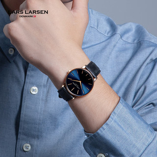 LARSLARSEN极地碳黑蓝手表男拉尔森情侣手表简约气质正品防水表龙