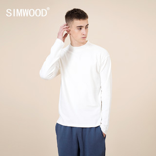 Simwood 简木 SJ130804 微弹加厚中高领长袖T恤