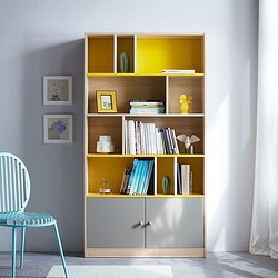 林氏木业 dj7x 简约现代原木色书柜