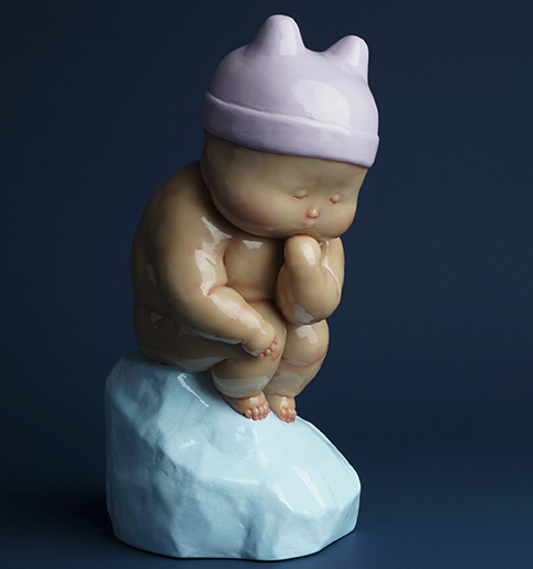 【省360元】稀奇新品瞿广慈人物雕塑《小小思想者》桌面摆件艺术品礼