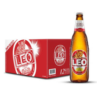 LEO豹王 大麦芽啤酒 泰国原装进口 精酿整箱装  口感清爽 630ml*12瓶