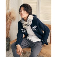 Abercrombie Fitch  306923-1Abercrombie & Fitch 男装刺绣字母机能拉链帽衫卫衣