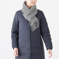 无印良品 MUJI 羊毛 编织围巾