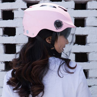 永恒电动摩托车头盔电动车头盔双镜片防晒轻便安全帽