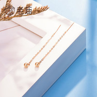 老庙黄金 MKE1006 女士18K金耳线
