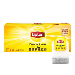 Lipton 立顿 茶叶 黄牌精选红茶 25包 *5件