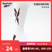 Reebok锐步官方运动经典CL AOP Sock男女中筒运动袜GD1043