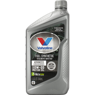 胜牌（Valvoline）Advanced 全合成机油 0W-20 润滑油SN级 946ml 汽车用品 *3件