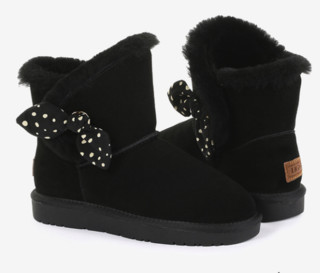 OZWEAR UGG 女士复古波点蝴蝶结 雪地靴 OB454