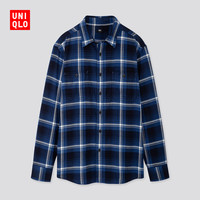 限尺码：UNIQLO 优衣库 421203 男士格子衬衫长袖