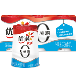优诺(yoplait)0蔗糖零添加糖 原味酸奶 135g*3 低温生鲜 风味发酵乳生鲜 *10件