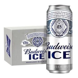 百威（Budweiser）冰啤酒 500ml*18听 整箱装 *4件