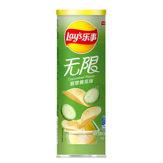 四川地区：Lay's 乐事 无限 薯片 翡翠黄瓜味 104g
