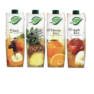 PRIMA 普瑞达 塞浦路斯进口 100%纯果汁 1L×4瓶 苹果橙菠萝混合汁饮料