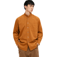 UNIQLO 优衣库 431388 男士立领长袖衬衫 22粉橙色 170/92A/M