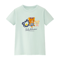 UNIQLO 优衣库 Rilakkuma系列 女童印花短T恤 428172 浅绿色 110cm