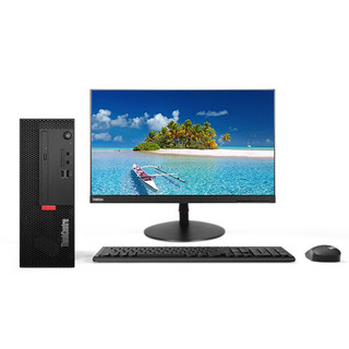 Lenovo 联想 ThinkCentre M720e 23英寸 商用台式机 黑色 (酷睿i3-9100、核芯显卡、8GB、1TB HDD、风冷)