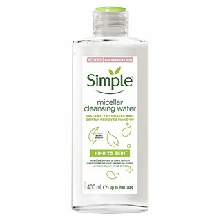 simple卸妆水 卸妆水液英国清妍SIMPLE温和无刺激 400ml