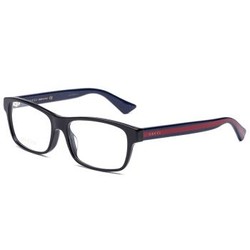 古驰(GUCCI)×蔡司(ZEISS)防蓝光眼镜框男女 套餐(配1.5树脂镜片) 黑色镜框GG0006OA 016 57mm
