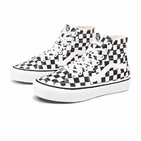 VANS 范斯 经典系列 SK8-Hi Tapered 中性运动帆布鞋 VN0A4U165GU 黑白棋盘格