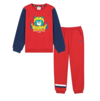 SKECHERS 斯凯奇 儿童卫衣长裤两件套 L320K180 赛车红 90cm