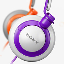 SONY 索尼 MDR-XB200 头戴式耳机 紫色