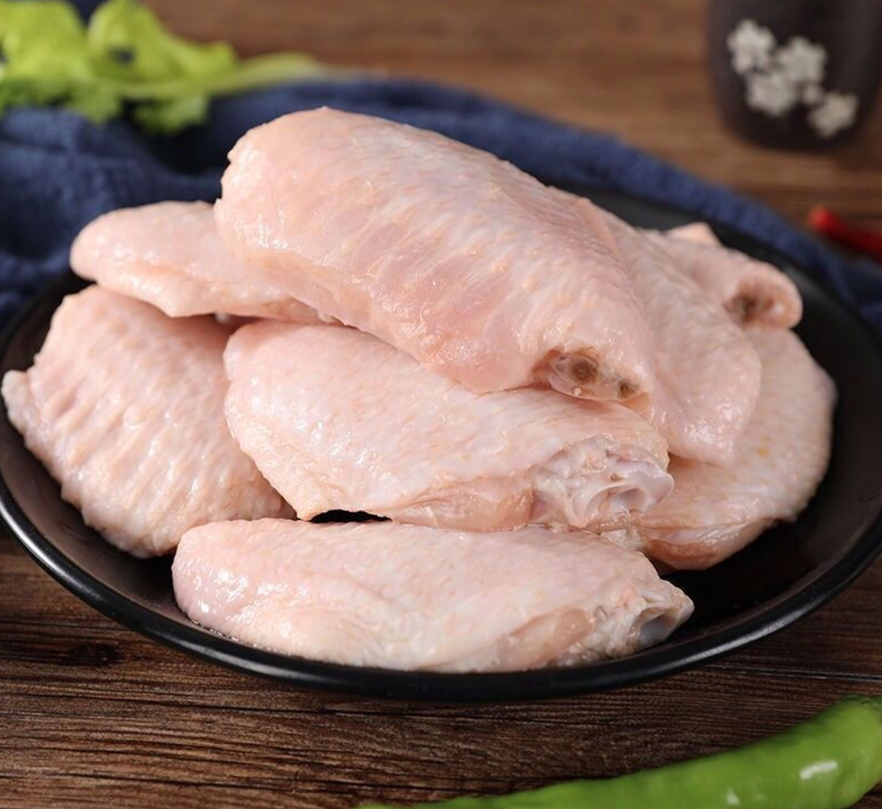 京东plus会员新鲜鸡中翅鸡翼鲜冻四斤