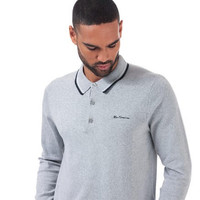 Ben Sherman 男士翻领针织Polo衫 Light/Grey M
