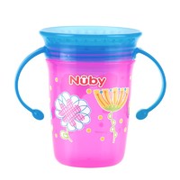 Nuby 努比 10410 tritan360°婴儿魔术杯 小花 240ml