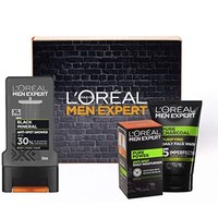 中亚Prime会员：L'Or&eacute;al 欧莱雅 男士控油保湿系列套装（沐浴露300ml+保湿霜50ml+洁面膏100mL）