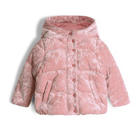 Gap 盖璞 528953E 女童丝绒连帽棉服