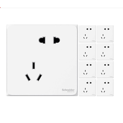 Schneider Electric 施耐德电气 皓呈系列 错位五孔插座  十只装