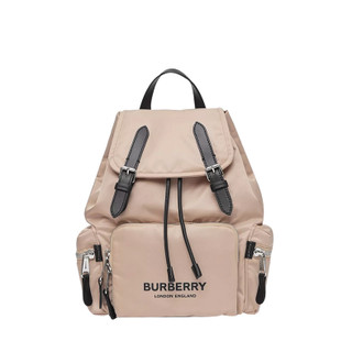 BURBERRY 博柏利 女士Logo印花抽绳双肩包 中号