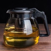 玻璃耐高温泡茶壶单壶大容量茶具花茶壶水壶套装 1000ML单只泡茶壶