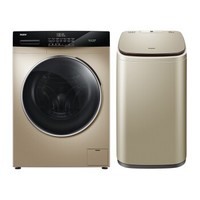 Haier 海尔 洗衣机套装 EG10012HB509G洗烘一体机10kg+MBM33-R178迷你洗衣机3.3kg