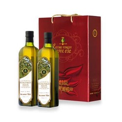 西班牙原瓶进口 丽兹 (LIZZI) 特级初榨橄榄油礼盒 食用油  低温压榨 送礼佳品 750ml*2瓶 *2件