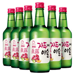 真露（JINRO）烧酒 韩国进口13°李子味 360ml*6瓶 连包 *3件