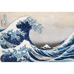 葛饰北斋浮世绘名作复刻版画《神奈川冲浪里》