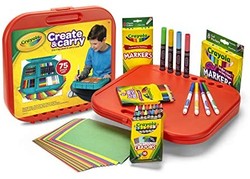 Crayola 绘儿乐 Create 'N Carry随身携带包，共75件包括马克笔、蜡笔、彩色铅笔和纸张，款式可能有所不同