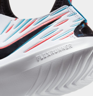NIKE 耐克 NIKE FLEX RUNNER LIGHT (GS) 大童跑运动鞋 CT0732-100 白/黑色