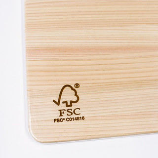 SHUN旬桧木菜板贝印日本原装进口加厚日式长方形轻薄桧木刺身砧板 带握把 S号 40*24*2.5cm
