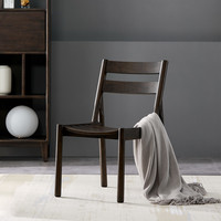 8H 大师枫情系列 DF13 现代实木餐椅 一对装 黑胡桃色